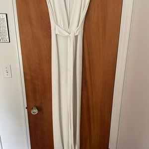 Lulus wide leg, plunge neck dress
